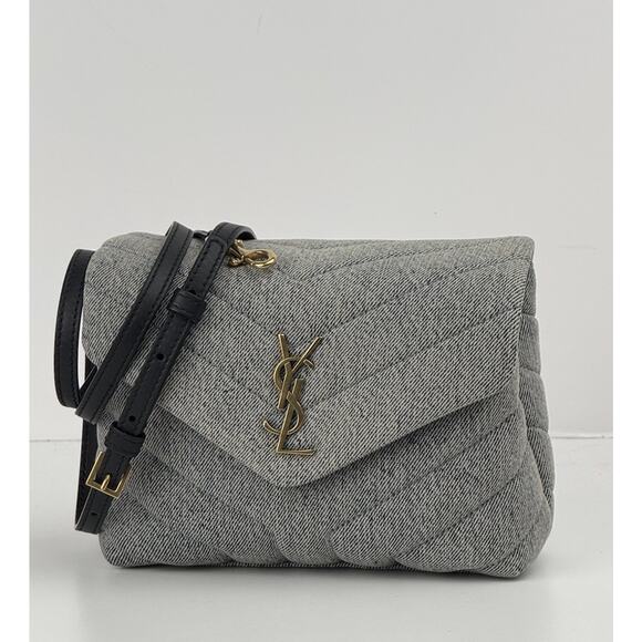 Saint Laurent LouLou Denim Toy Shoulder Bag - Picture 1 of 7